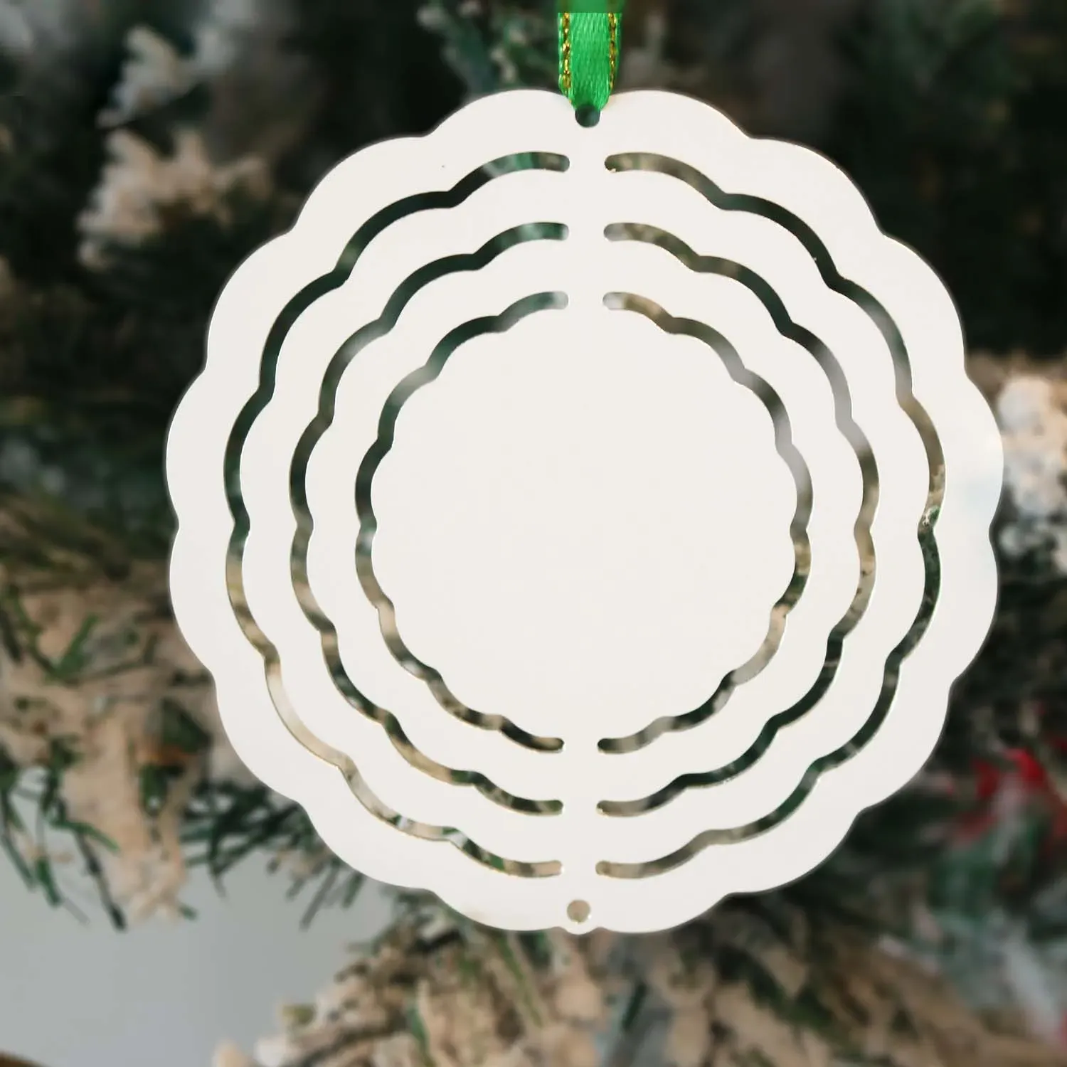 Sublimación Spinner de viento en blanco Tamaño pequeño Hilanderos en forma de flor en blanco para árboles Decoración de jardín birdone