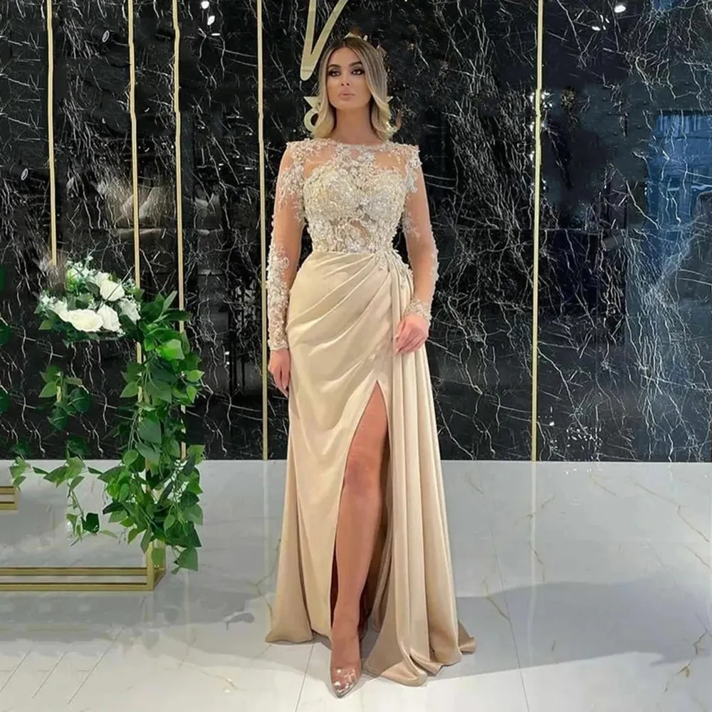 chinese dress ladies Champagne Maxi Dress With Sequined Top main image 1