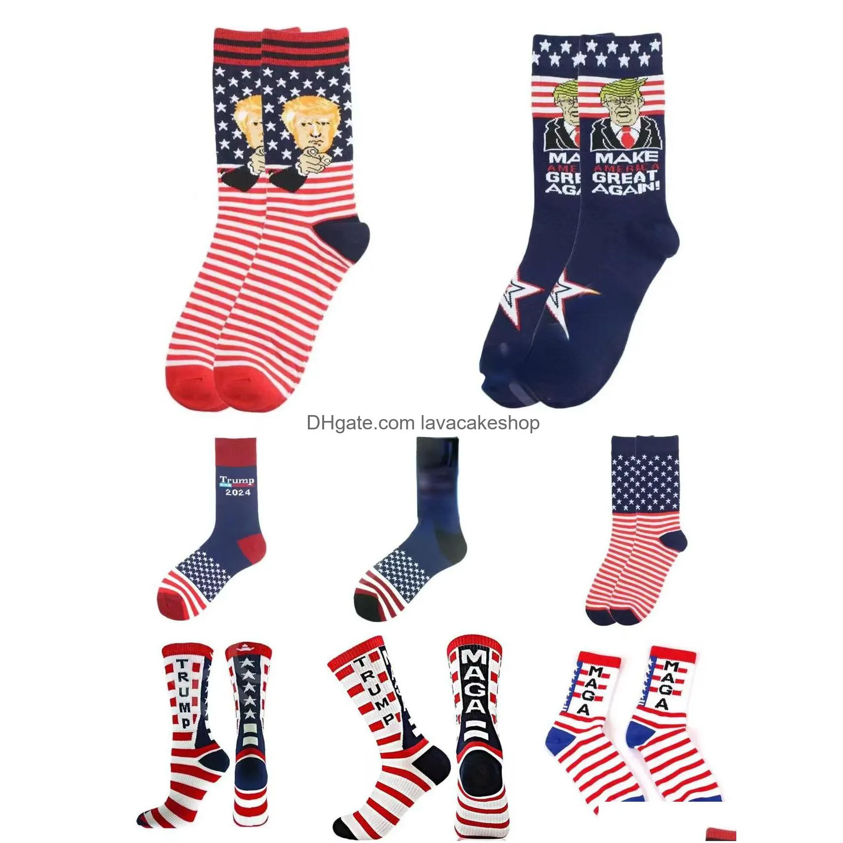 Party Hats Trump 2024 Socks Favor President Maga Letter Stockings Striped Stars Us Flag Sport C66 Drop Delivery Home Garden Festive Su Dhkj6