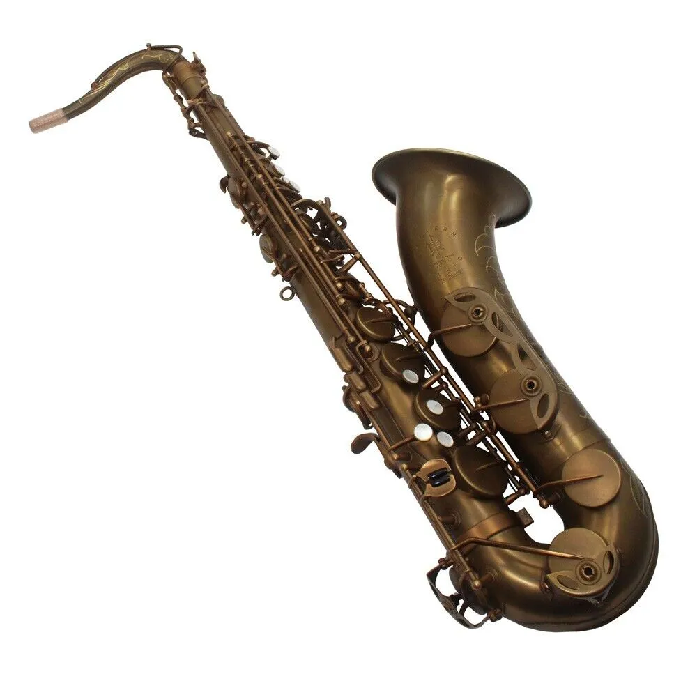 Eastern Music Pro Använd Vintage Antique Unlacquered Mark VI Style Tenor Saxophone 000 000