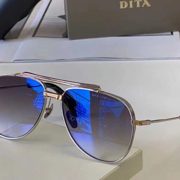 Designer de moda Dita 8A óculos de sol loja online óculos de sol masculino e feminino DITA Symeta Tipo 404 aviador sapo óculos coreano tem logotipo