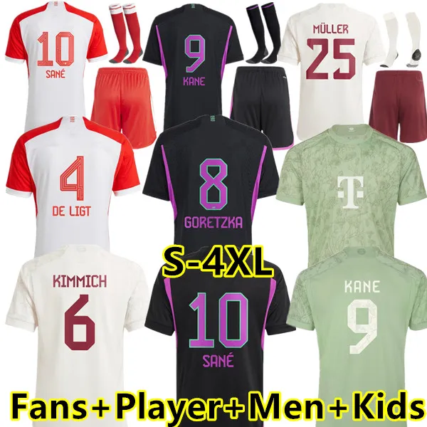 S-4XL 23 24 Bayern Soccer Jerseys Sane Kimmich Munich Muller Davies Coman 2023 2024 Home Football Shirt Goretzka Gnabry Mane Player Musiala Men Kids Kit Oktoberfest