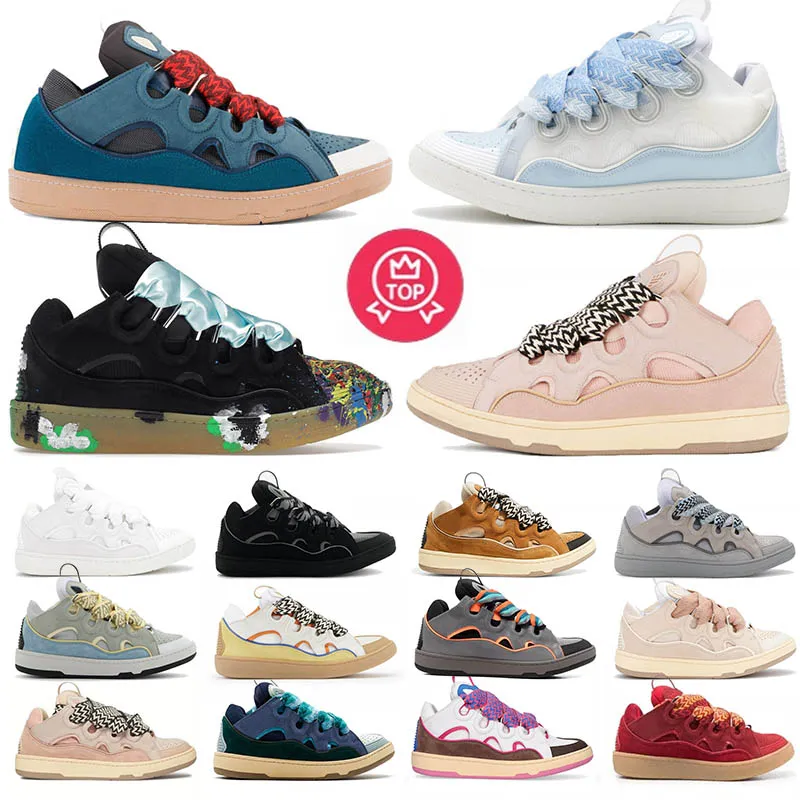 Deri Curb Olağanüstü Kabartmalı Erkek Kadınlar Highop Calfskin Lastik Nappa Platform Platformu Ayakkabı Eğitimleri Günlük Ayakkabı Sneaker Boyutu 35-46