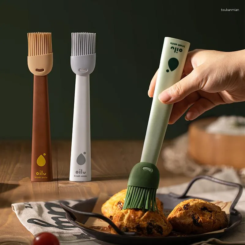 Tools Kitchen Cook Brush With Handle Baking Barbecue Silicone Oil Grill Tool Pastry Cookie BBQ For Accessories