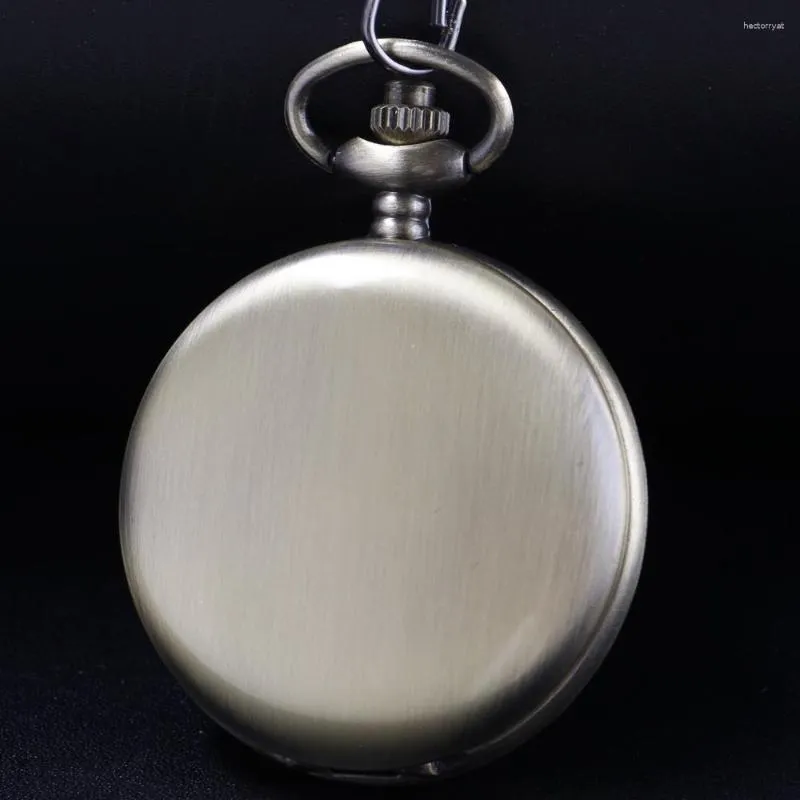 Pocket Watches Classic Qinggu podwójnie twarz rzymski cyfrowy kwarcowy naszyjnik wisiorek Zegar Sain Fob Sain Men CF1004