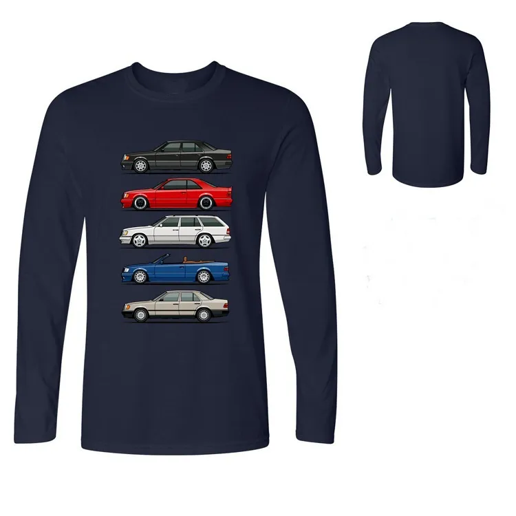 W124 E Class T Shirts Youth Car 스타일링 티셔츠 남자 긴 슬리브 탑 티 탑 슈퍼 안쪽 자동차 스포츠웨어