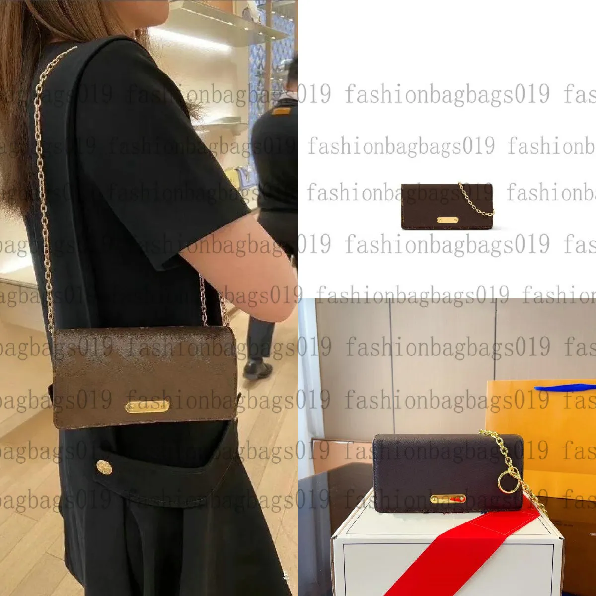 Portfel na łańcuchu Łańcuchy Work Womens ZJS WOC torebka Torebka Designer Torby na ramię skórzane sprzęgło podróżne Torba Messenger Bor Body Tote M82509