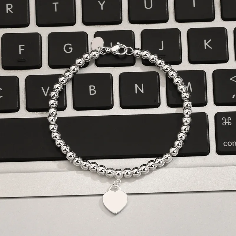 Bracelet de créateur de bijoux de luxe pour femmes, bracelet coeur d'amour, livraison gratuite avec boîte, bracelet en argent 925 pour hommes, chaîne glacée, cadeau de charme pour mariage