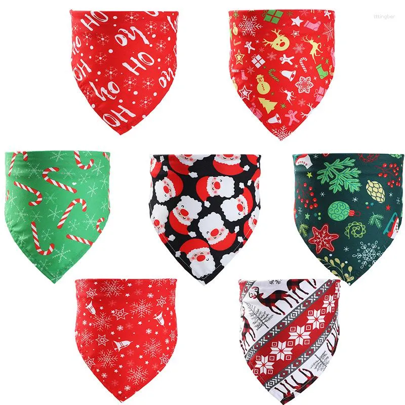 Abbigliamento per cani 50 pezzi Accessori natalizi Sciarpa in cotone per animali domestici Bandana lavabile per prodotti per la toelettatura di medie e grandi dimensioni