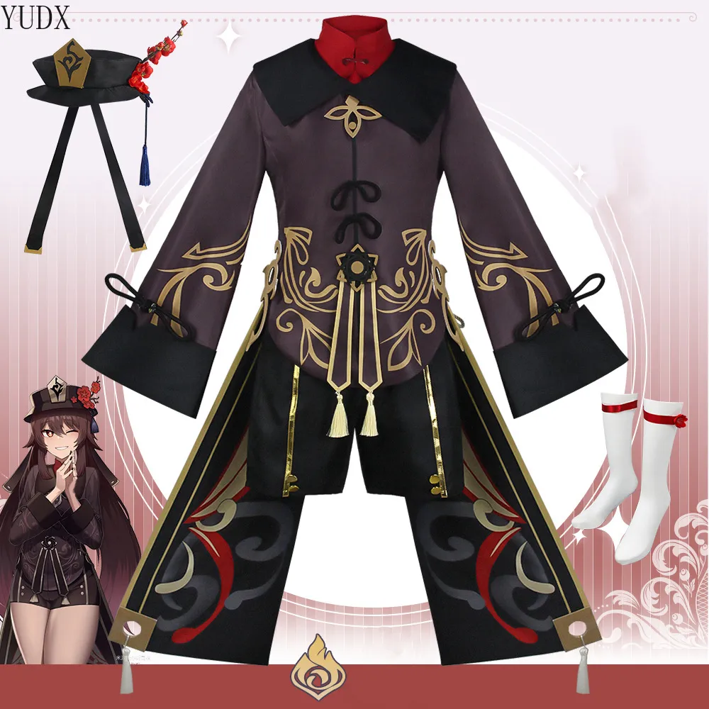 Themakostuum Genshin Impact cos kostuum Anime Hutao anime game master Hu Tao cosplay compleet Halloween prestatie 230914