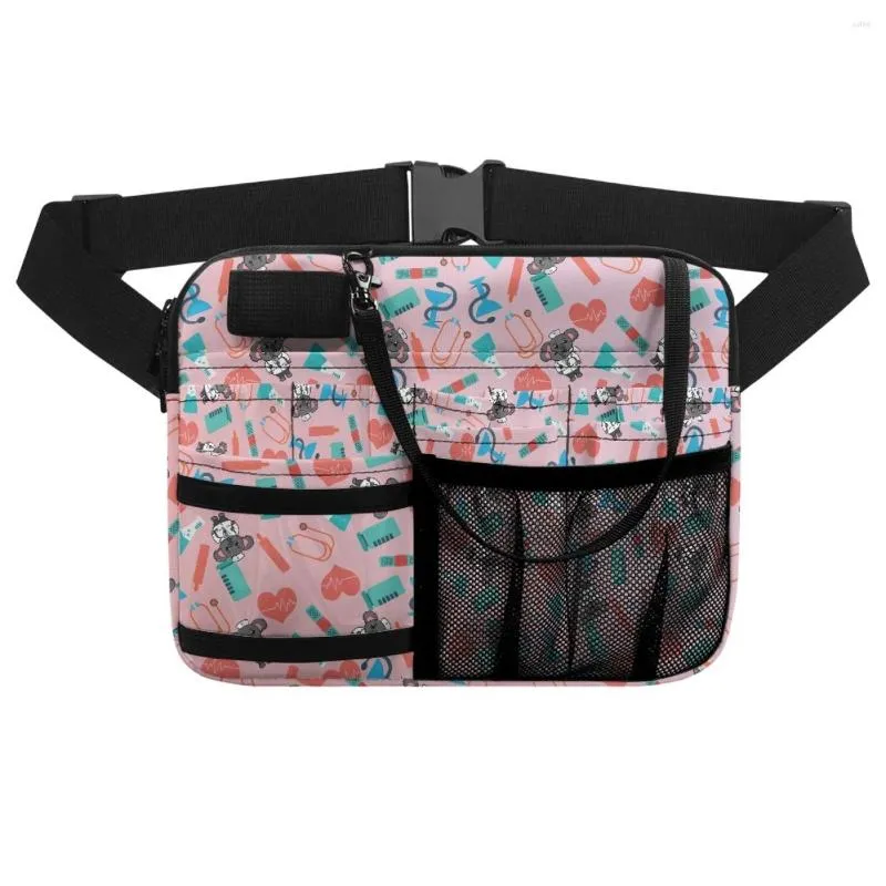 Waist Bags Mouse ECG Tool Pattern Woman Staff Work Pocket Operating Room Satchel Storage Bag Large Capacity Mezzanine Pack