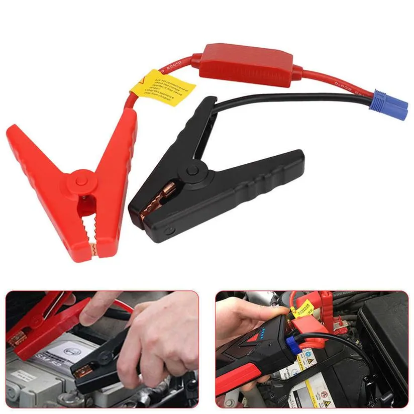 Bil med EC5 Plug -kontakt 12V Startanordning Emergency Batterhopp Kabelklämmor för bilbilar Jump Starter Alligator Clip253W