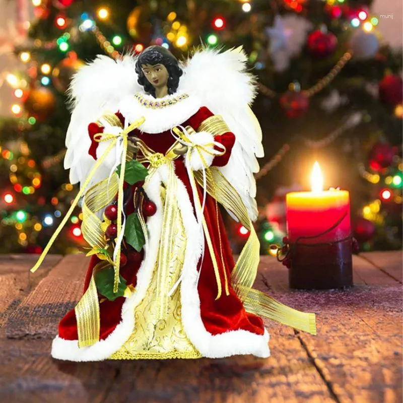 Ange De Noël Haut du Sapin, Topper Sapin De Noël avec LED, Haut De Sapin De  Noël en Forme d'ange, Arbre De Noël Topper Décoration
