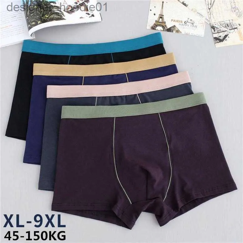 Underbyxor underbyxor plus storlek XL-9xl bomullsmän underkläder stammar boxare sexiga manliga trosor shorts u konvex påse gay l230915