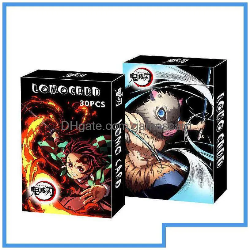 30 st/box demon slayer cards tecknad vykort Artbook rekvisita lomo kort presentkollektion g220311 droppleverans dhla5