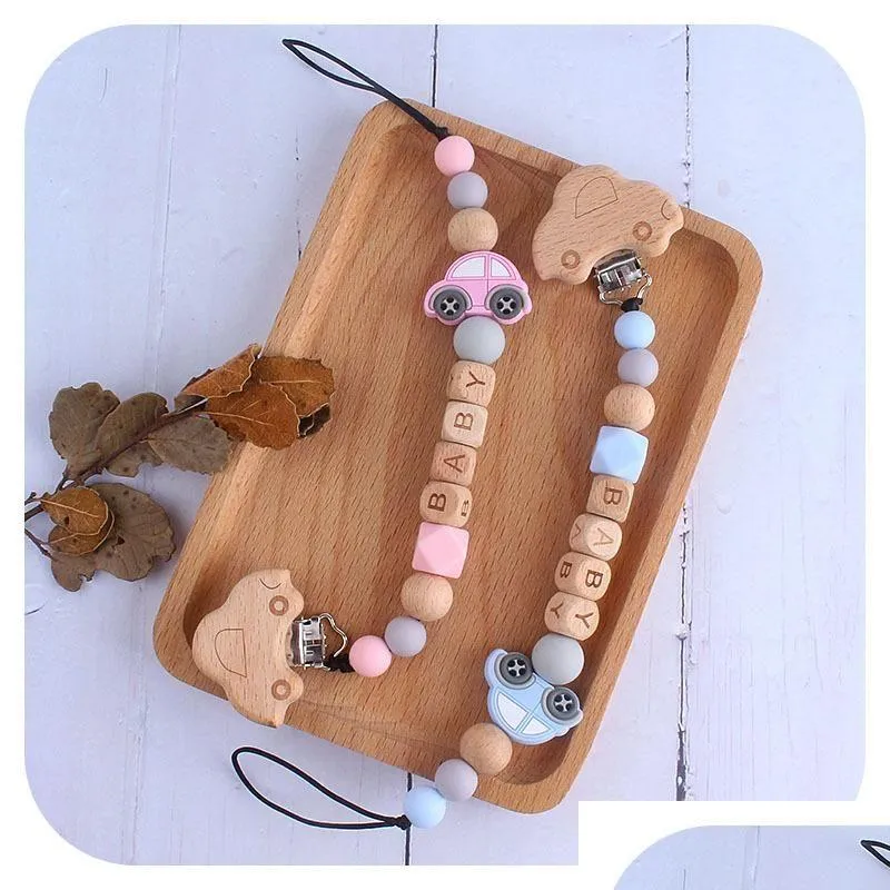 PACIFIERS PERSONALISERAD NAMN DUMMY CLIP TRÄDA PEADS TEETER HOLDER TUGA NECKLACE PENDANT Anpassad TingeThing Pacifier Nipple Drop Deliv Dhfuz