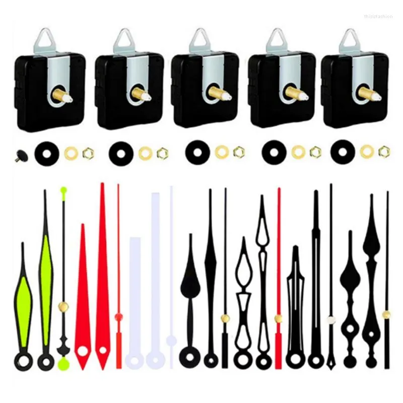 Clocks Accessories 5-Piece Clock Movement Mechanism Parts with 7 Hands ...