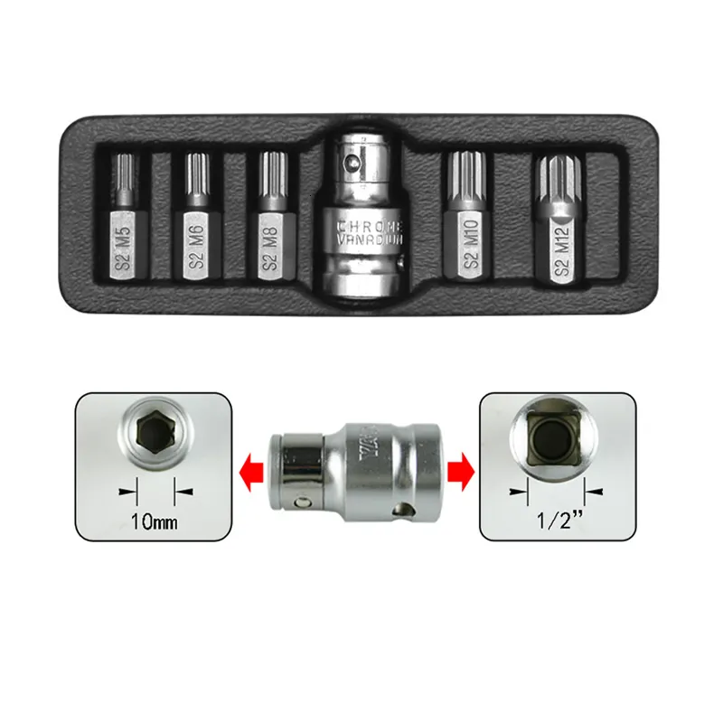 12-teiliges Torx-Bitset T5 Bis T40 – Magnetisch, Aus S2-Stahl, 1/4 Zoll Sechskant Für Akku- Und Handschrauber