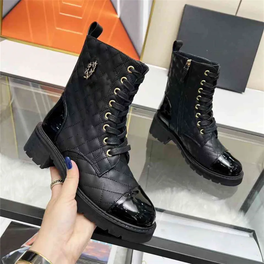 Lüks Tasarım Botları 2023 Kanal Moda Kadın İşleri Dekorasyon Kar Skid Anti Knight Boots Martin Boots Casual Schools Boots 07-06