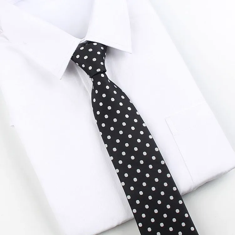 Design Fashion Necktie Orange White Blue Polka Dot Ties for Man Business Wedding Formal NeckTie Silk Dress Gift 8cm