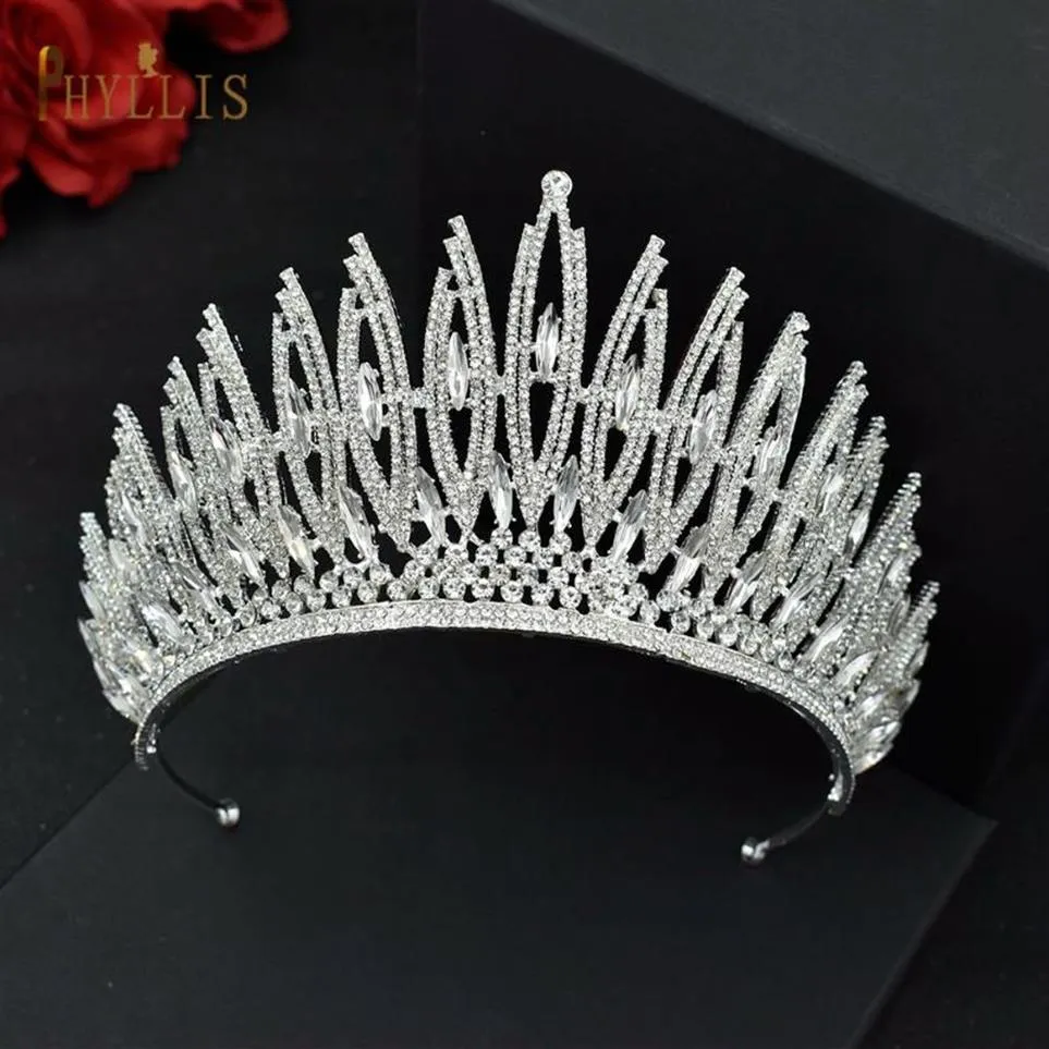 Coiffes A281 Cristal Mariage Tiara Couronne De Mariée Accessoires De Cheveux Pour Femmes Tête Bijoux Reine Big333q