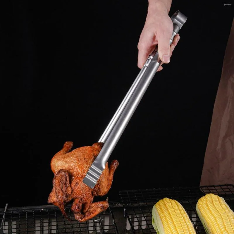 Outils pince allongée nourriture Barbecue pain Steak épaissi gâteau extérieur avec couvercle pieds de poulet pour la cuisson