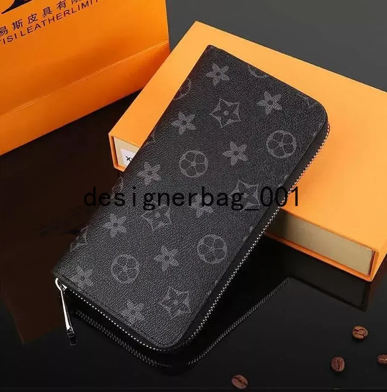 Iconic Textured Soft Leather Designer Bookbag Zippy Wallet For Men And