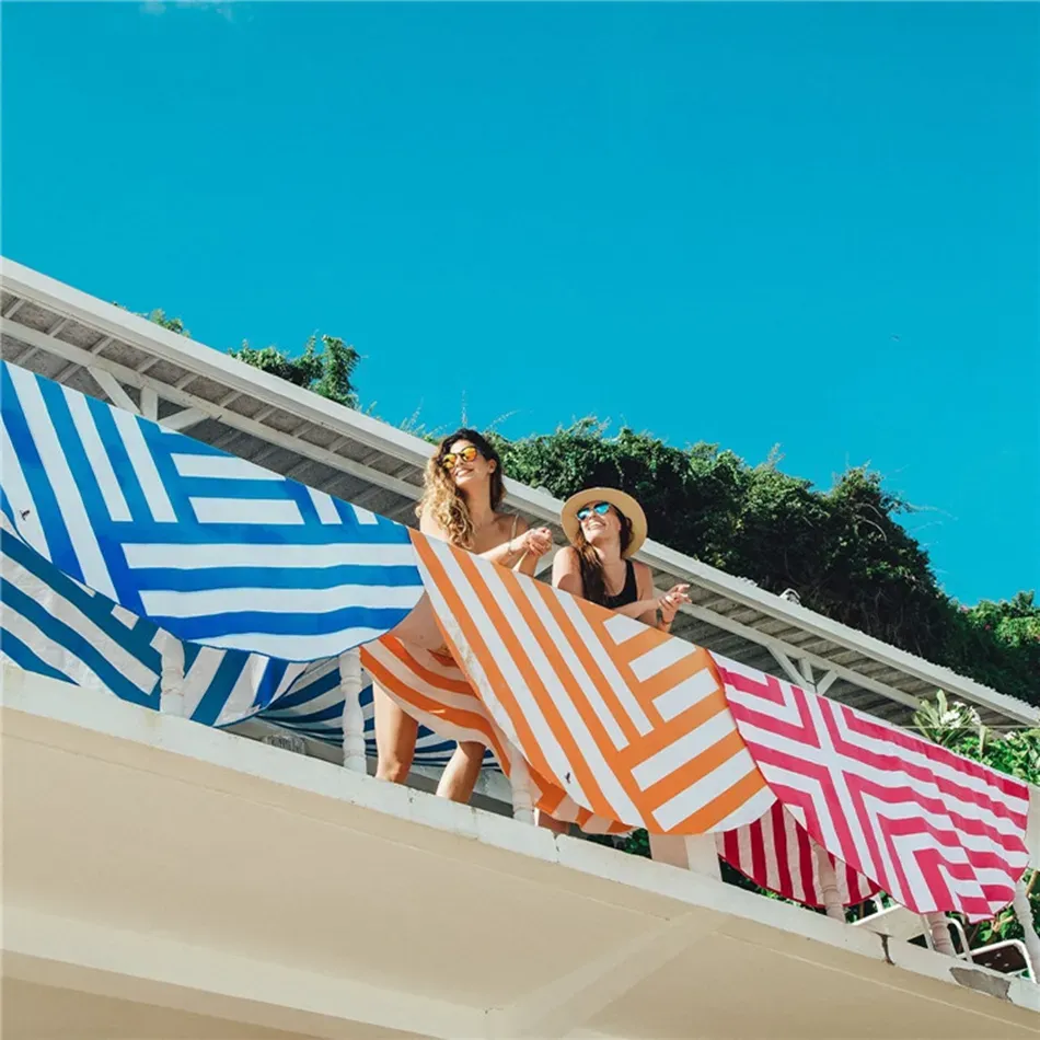 Striped Printed Beach Towel Travel bath Drying Sports Swiming Bath body Yoga Mat Stripe Beach Towels Wholesale