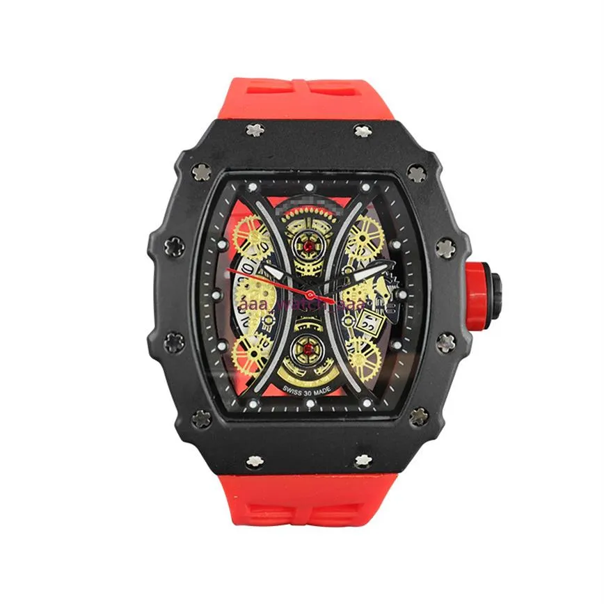 2021 em relógio masculino montre homme silicone banda quartzo relógio de pulso homem moda à prova dwaterproof água esportes luxo relógios reloj hombre221t