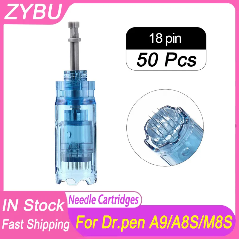 Dr. Pen Derma Pen Auto Microneedle System Adjustable Needle Lengths Cartridges Electric Derma Dr.Pen Stamp Auto Micro Needles 50Pcs 12/18/24/36/42Pins Nano