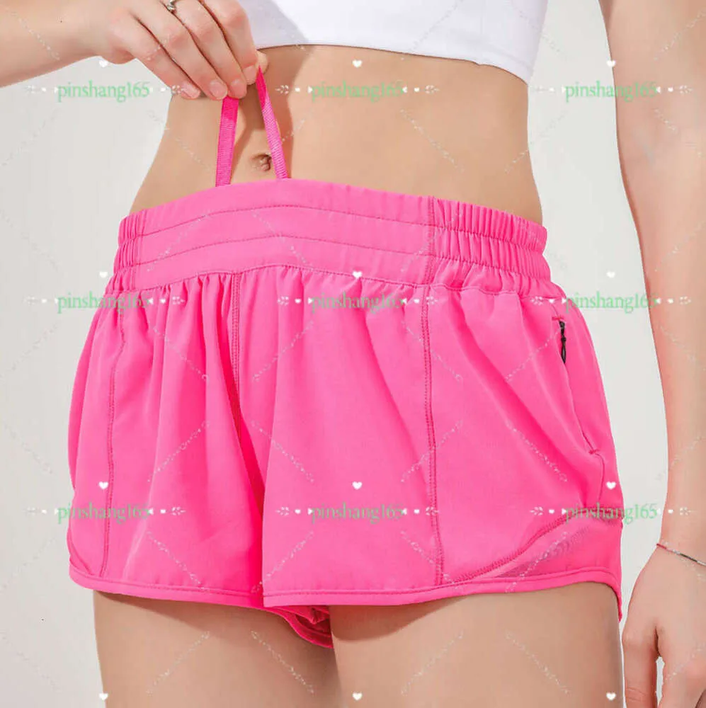 LL-8248 Hot Low-Rise Lined Shorts Breathable Yoga Shorts Built-in Continuous Drawcord Sports short