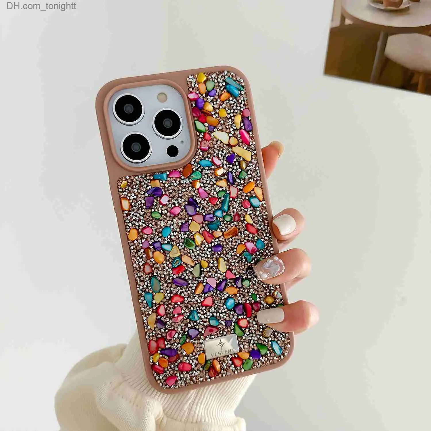 Étuis de téléphone portable adaptés à l'iPhone 14, étui de téléphone créatif diamant coloré de luxe iPhone 14 Pro Flash Diamond, paquet complet d'intégration de diamant Q230915