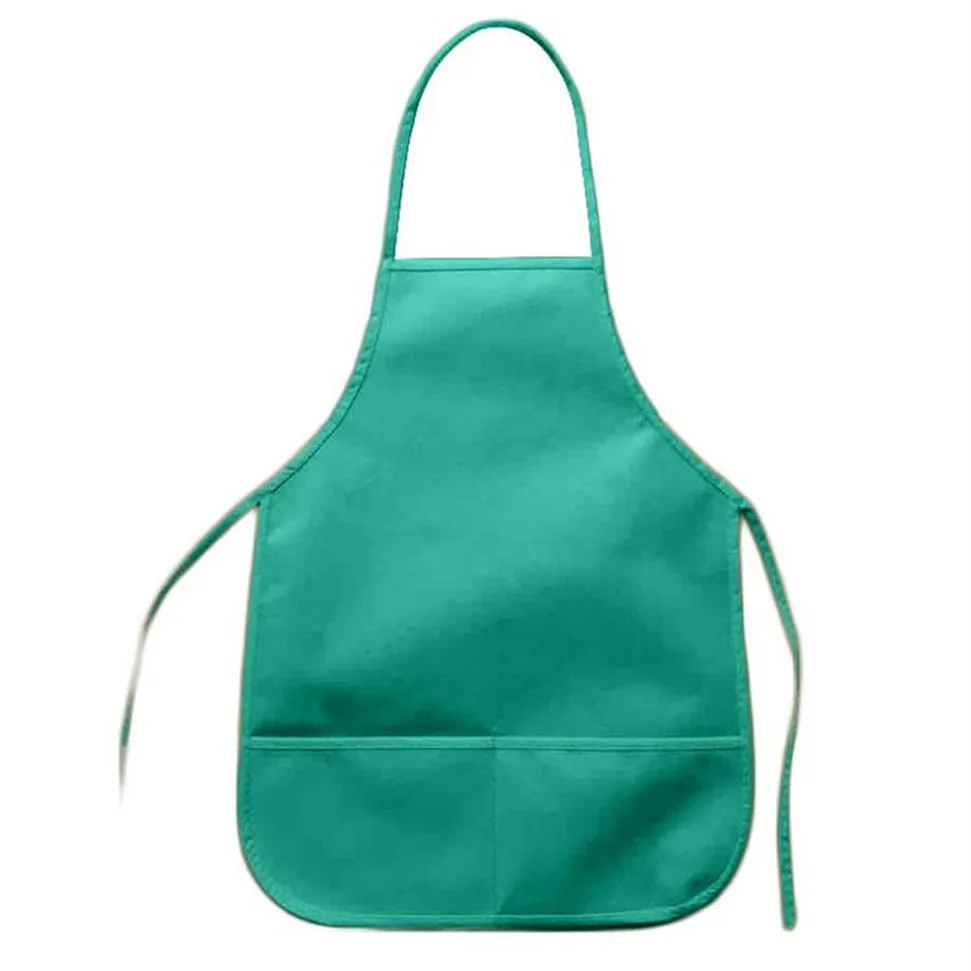 Delantales para niña, bolsillos de tela para niños, manualidades para el aula, pintura YellowApron253y