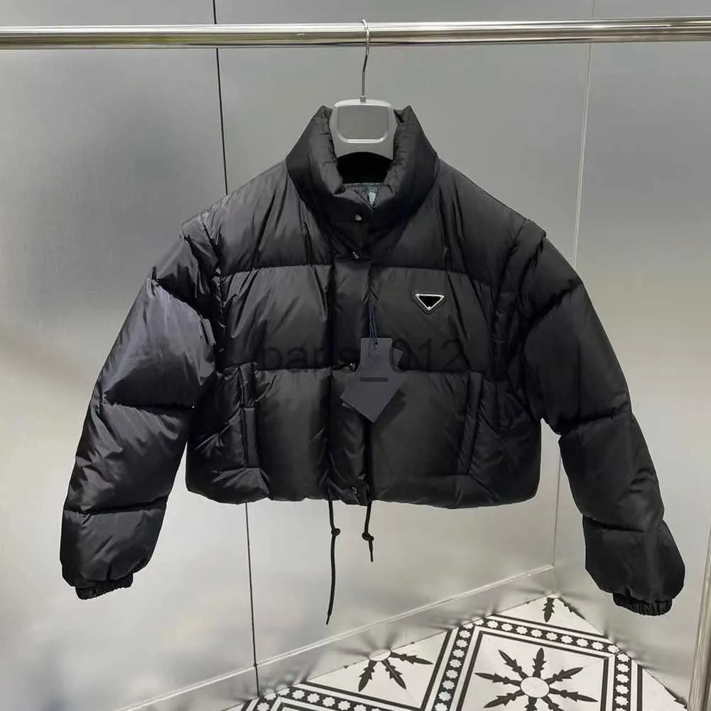 Damen-Daunenparkas, kurze Designer-Daunenjacke für Damen, leichte Puffer-Parkas mit Winterkragen, modischer Kurzjacken-Stil, schlanker Korsett-Out-Windbreaker, Taschenjunge