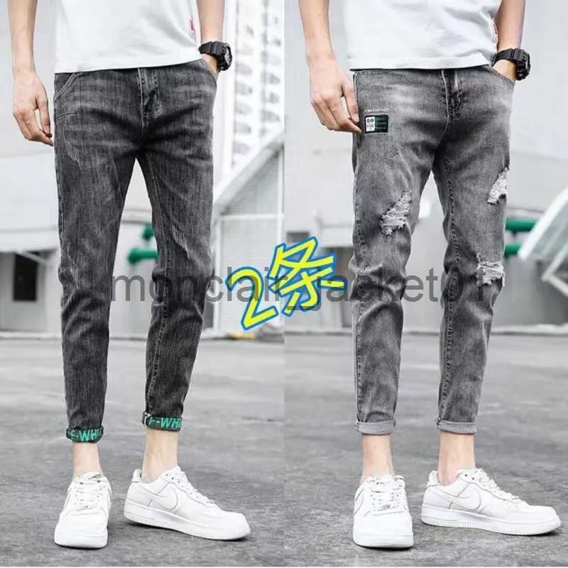 Comfy Stylish Spring Autumn Slim Fit Straight Denim Pants Ankle Length Men  Jeans Zipper Fly Streetwear - AliExpress