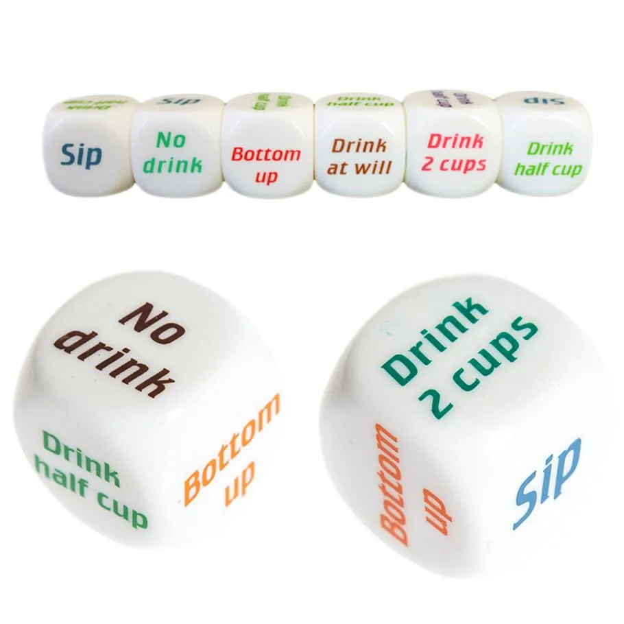 MENGXIANG Funny Adult Drink Decider Dice Party Game Playing Drinking Wine Mora Dice Games Party Favors Festive Supplies169R