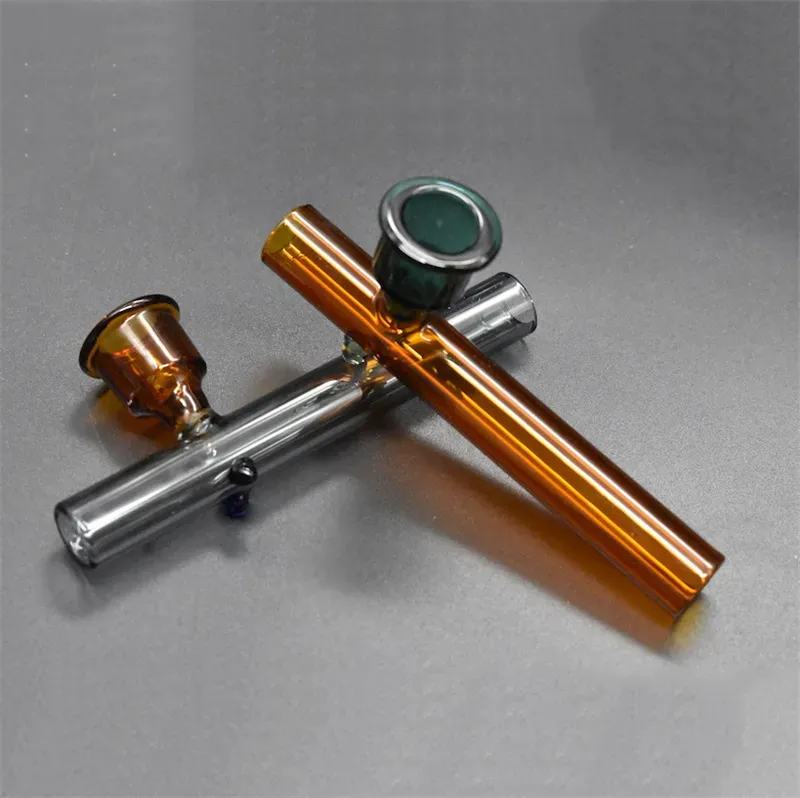 LABS Glass Sherlock Pocket Bubbler spoon Pipes Heavy Wall dry herb oil Pipe with big tobacco bowl 