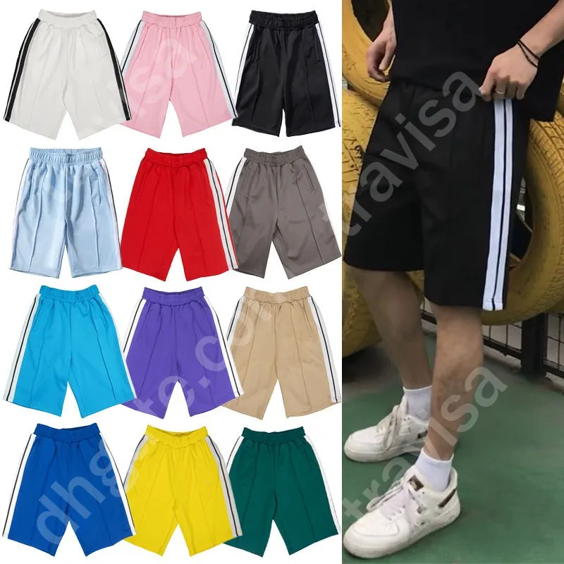 Designer di moda Pantaloncini da uomo Uomo Sport a righe Contrasto causale Pantaloncini larghi Pantaloni Vita elastica Sportwear Jogger High Street Hip Hop Streetwear SH0 O1P4 #