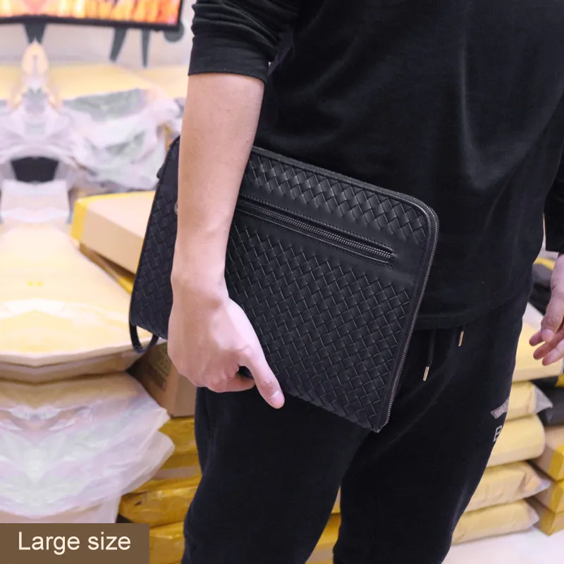 High End Luxury Handmade Leather Envelope New Clutch For Men A4 File Package With Wrist Strap Design Black 2023 New Arrival From Bvart 36.27 DHgate.Com