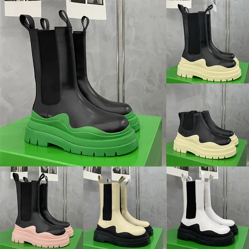 Veneta Tire Boots Black Mid Green Boot Chelsea Camping Tangerine Martin dames heren Platform sneeuw winter bootie schoenen motocycle Enkel Halve winter