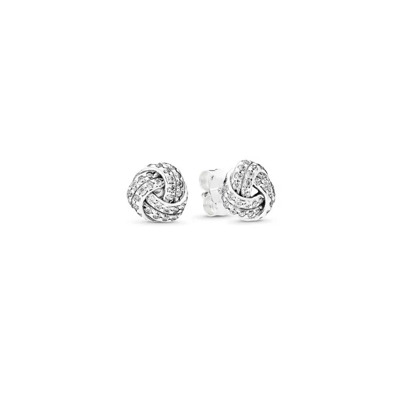 Autentisk Pando Ra Silver Stud örhängen S925 Sterling Silve Fine Women Earring Compatible European Style Earring Smycken