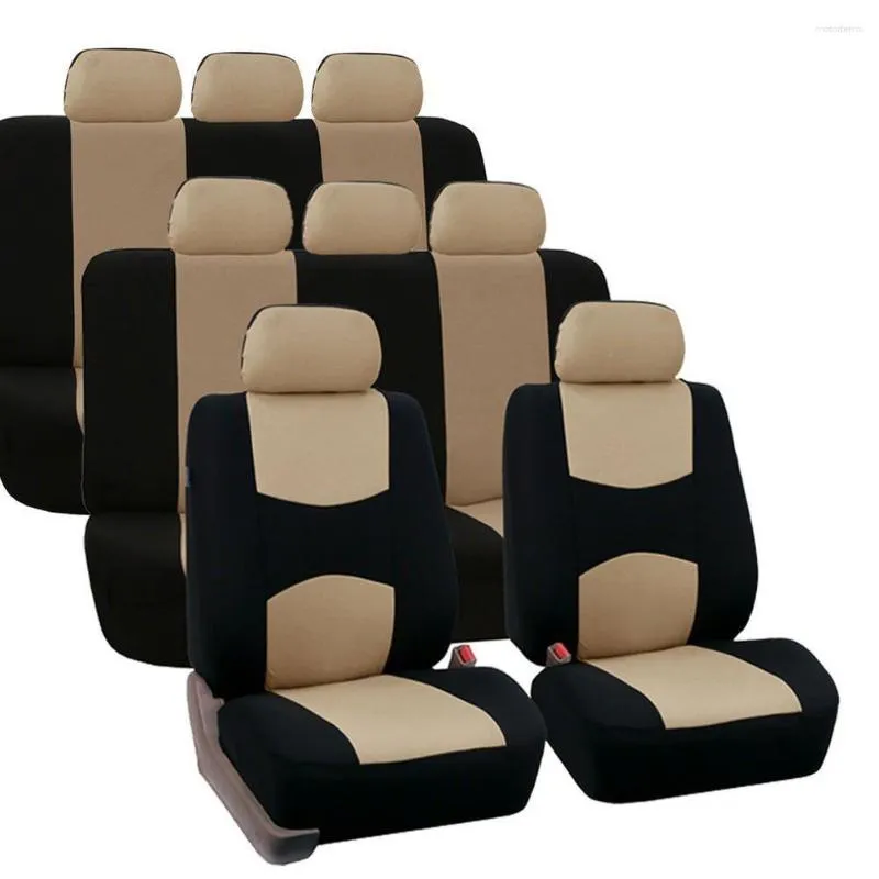 Housses de siège de voiture, 14 pièces, protecteur automatique, 8 sièges avant et arrière, ensemble complet, coussin confortable pour camions et camionnettes