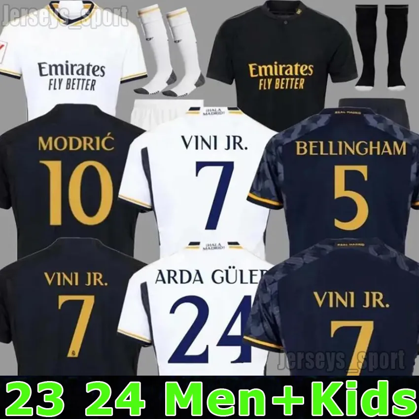 23 24 Bellingham Soccer Jerseys Vini Jr Camavinga Tchouameni Modric Rodrygo Football Shirt Player Version Camiseta Men Kids 2023 2024 Real Madrids