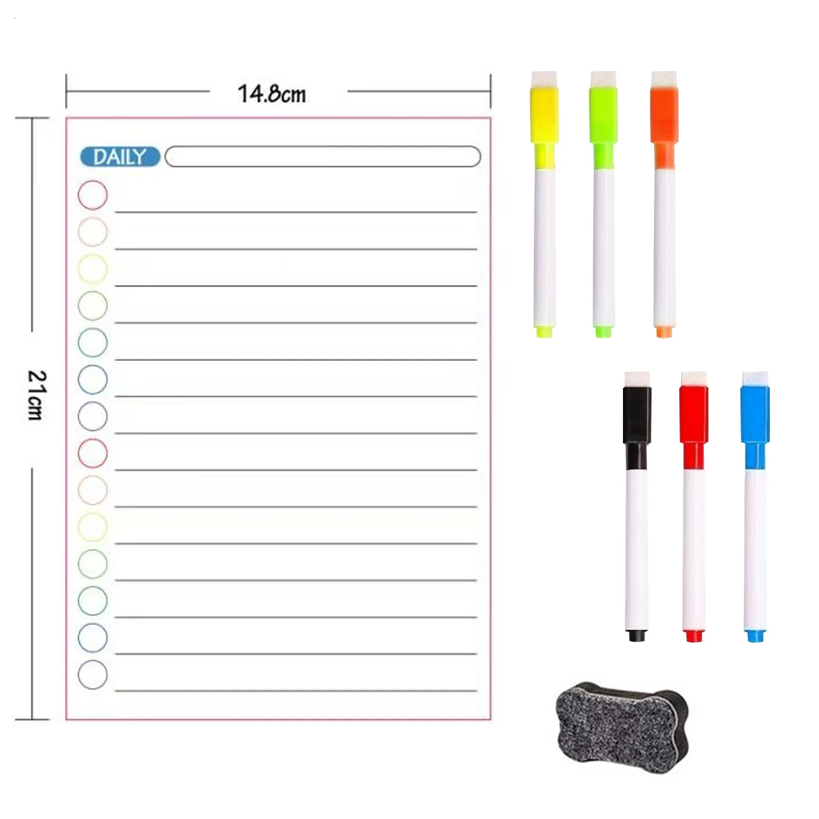 Tableau de Planification de Calendrier Magnetique Acrylique Hebdomadaire  Mensuel Fournitures pour l'ecole le bureau le