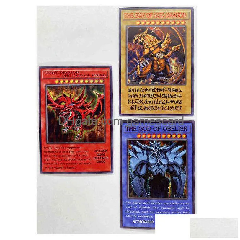 Yu Gi Oh English Egyptian God Obelisk The Tormentor Diy Toys Hobbies Hobby Collectibles Game Collection Cards G220311 Drop Delivery Dhy5K