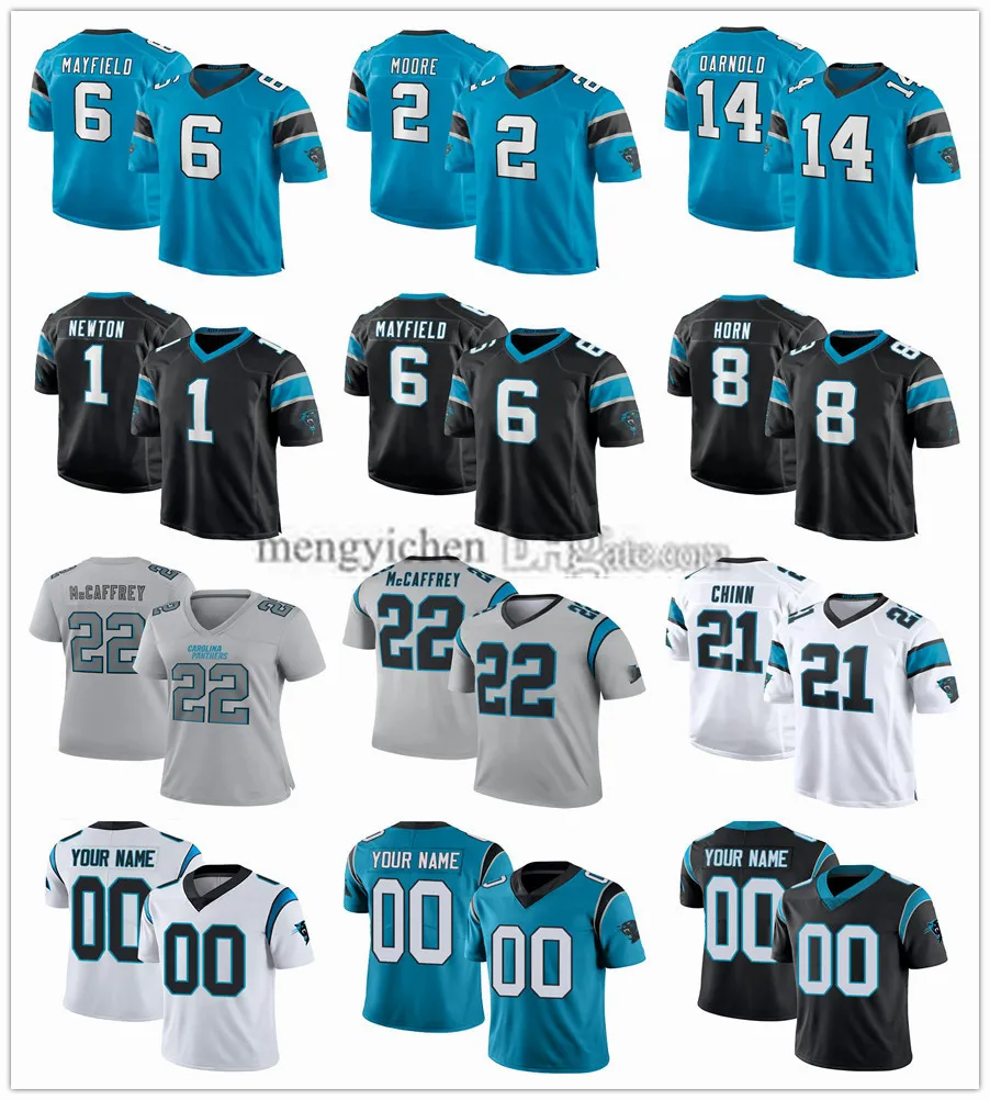 2023 Football Jerseys 1 Cam Newton 9 Bryce Young 0 Brian Burns 7 Shaq Thompson 21 Jeremy Chinn 79 Ikem Ekwonu 8 Jaycee Horn 19 Adam Thielen 49 Frankie Luvu 6 Miles Sanders