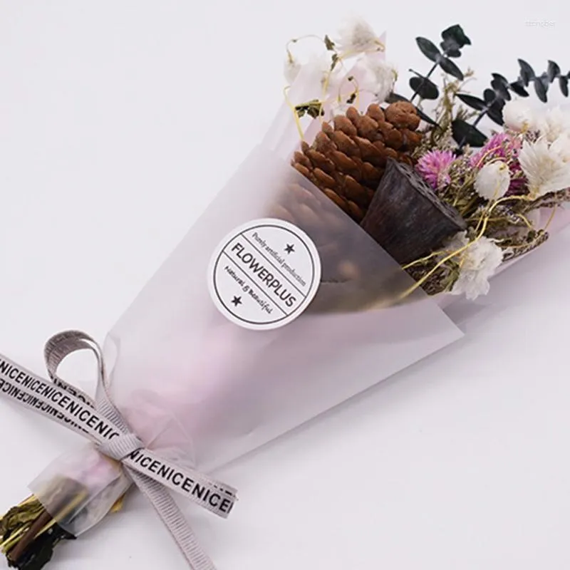装飾的な花人工乾燥花デイジーブーケバレンタインバレンタインデーバースデーギフトクリスマスウェディングホームデコレーションフローレス付きバッグ
