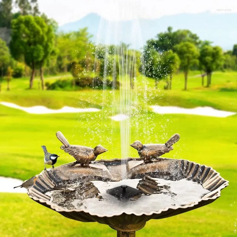 Trädgårdsdekorationer solenergi vatten fontän pump fontein fågel flytande damm uteplats dekor gräsmatta cnim