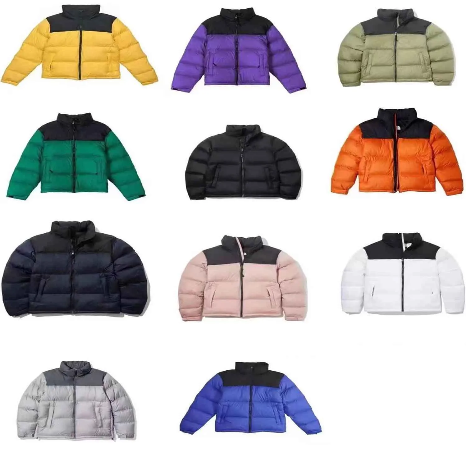 Mens Jacket Designer North Down Jacket Face Autumn and Winter 1996 Förtjockad varm bröddräkt Klassisk parmodell Vattentät och vindtät krage Löst kappa