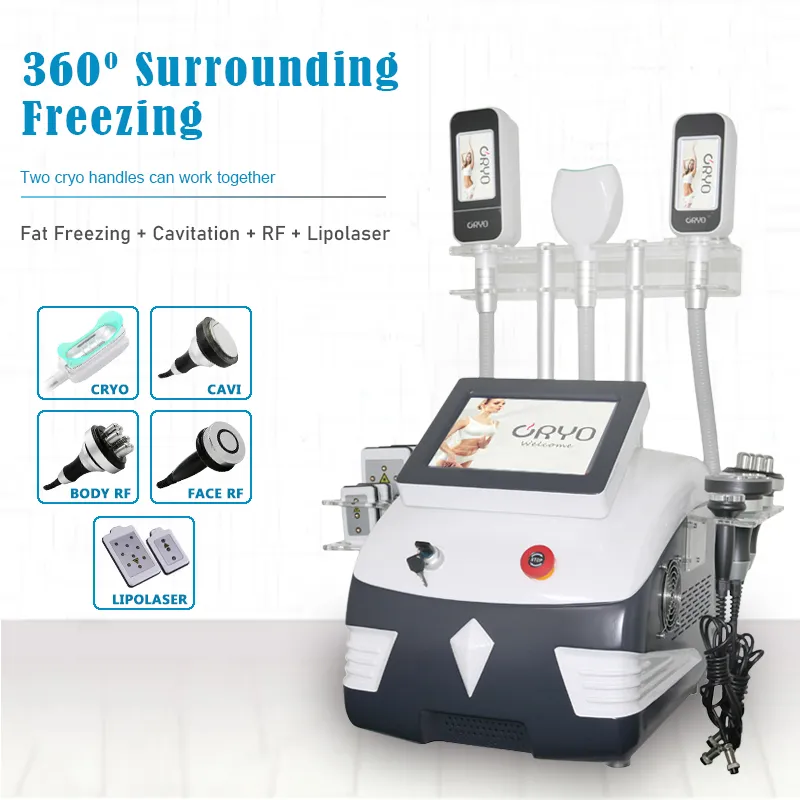 Bärbar Cryo Fat Freezing Slant Machine Cavitation Fat Borttagning Cryolipolysis Freeze Abdomen Belly Slim